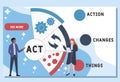 ACT - Action Changes Things acronym  business concept background. Royalty Free Stock Photo